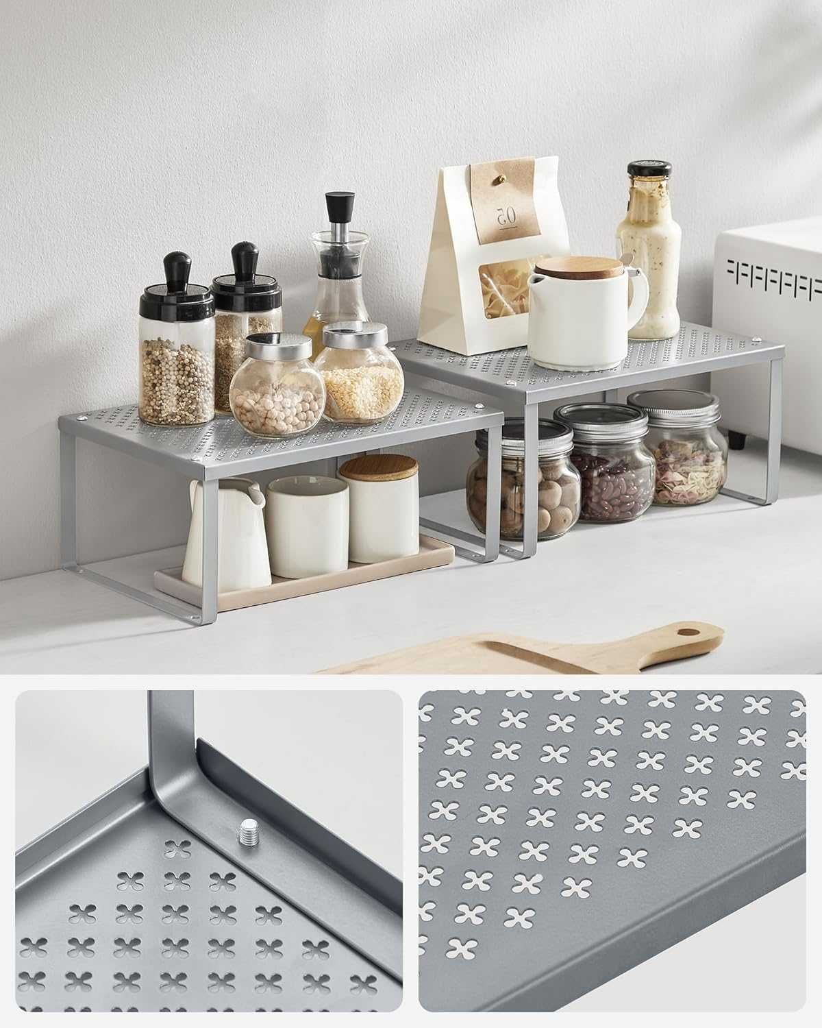 Zestaw 4 półek kuchennych na przyprawy organizer do kuchni