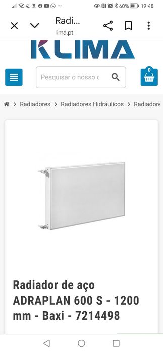 Radiador Baxi Roca ADRAPLAN 1200X600