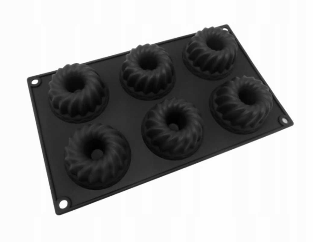 SILIKONOWA FORMA do muffinek babeczek z dziurkami foremka na babkę