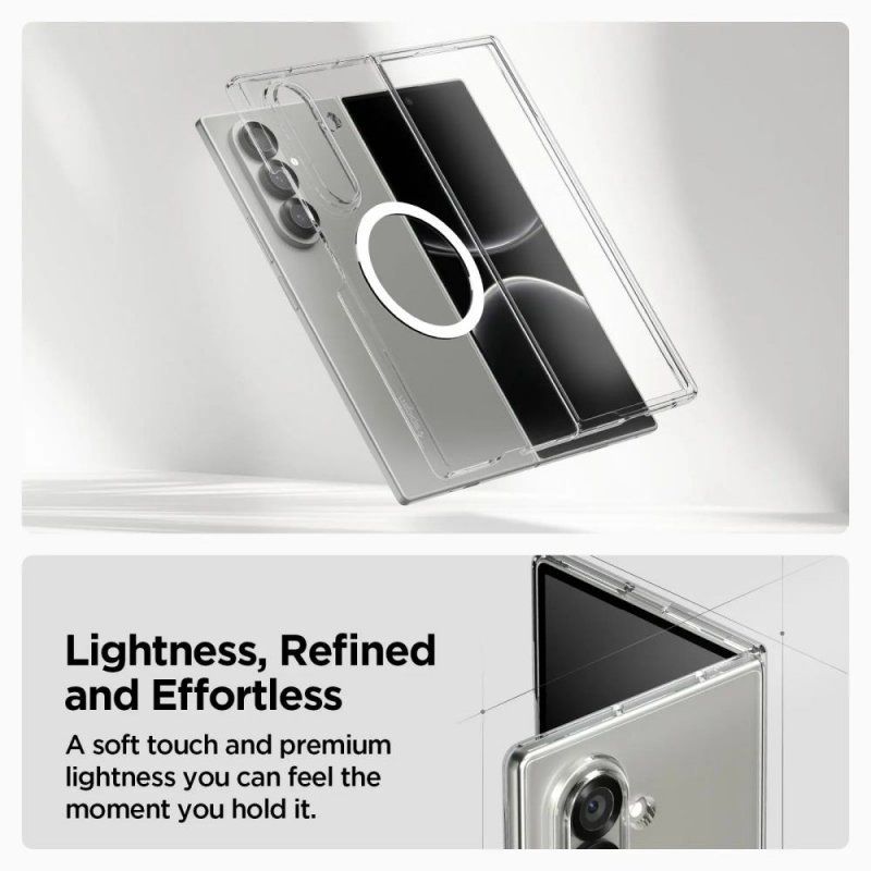 Etui Spigen Airskin Mag Magsafe Galaxy Z Fold 7 Crystal Clear/White