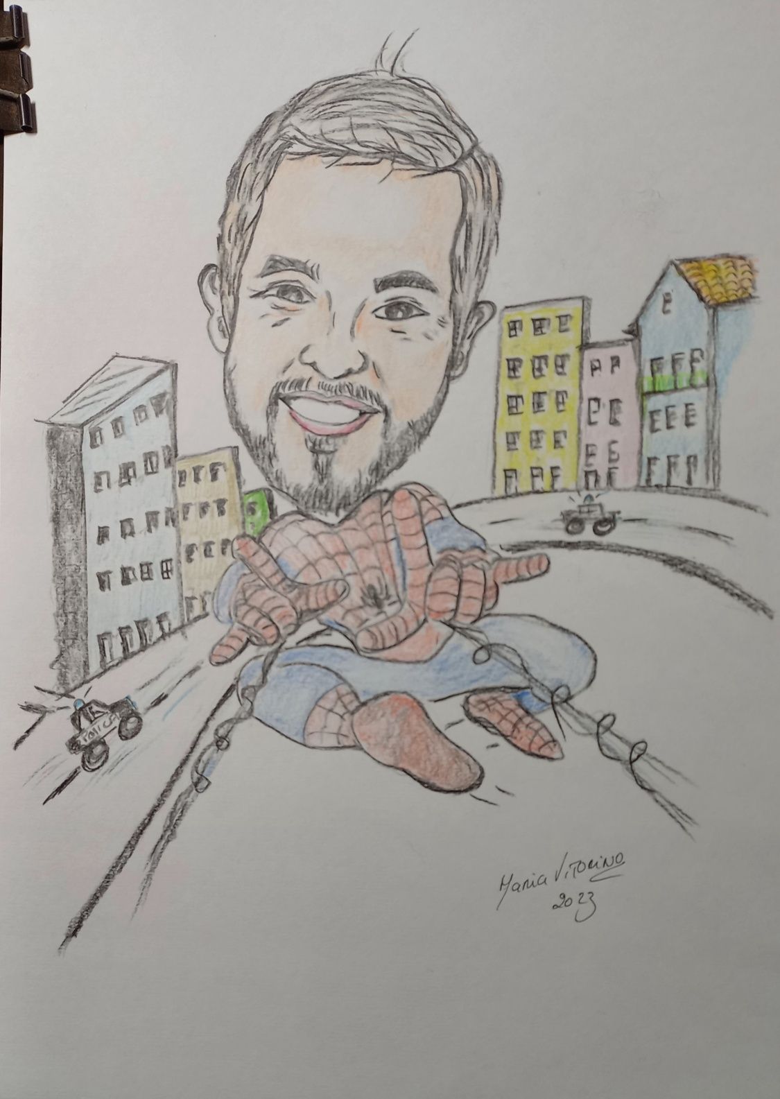 Caricatura personalizada por fotografia original