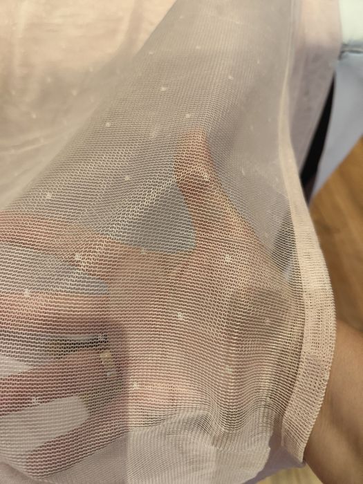 Firanki różowe w kropki Ikea 2 szt.