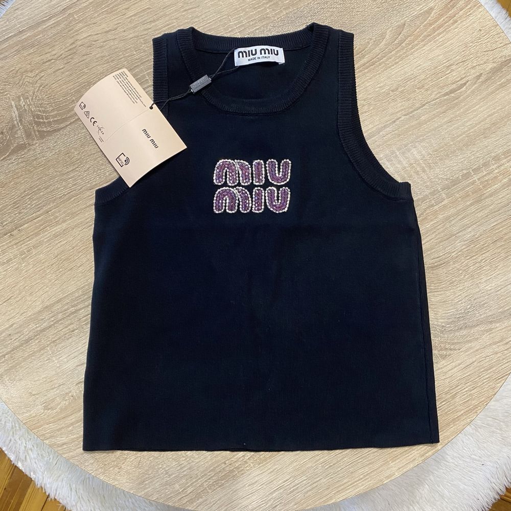 Майка Miu miu чорная