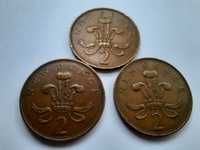 Редкие монеты NEW PENCE 1971, 1975, 1980 г.в.