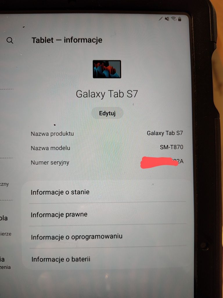 Tablet Samsung Galaxy Tab S7 wifi