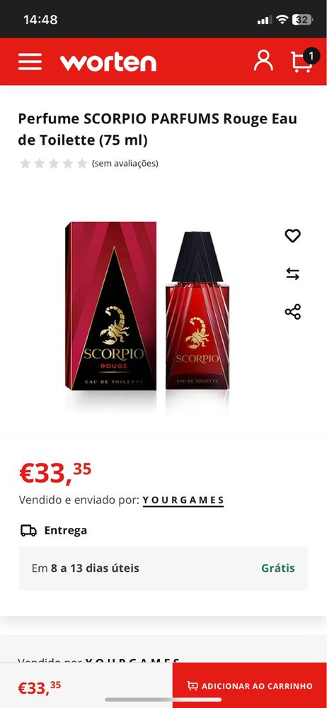 Perfumes novos por usar ainda emplastificados