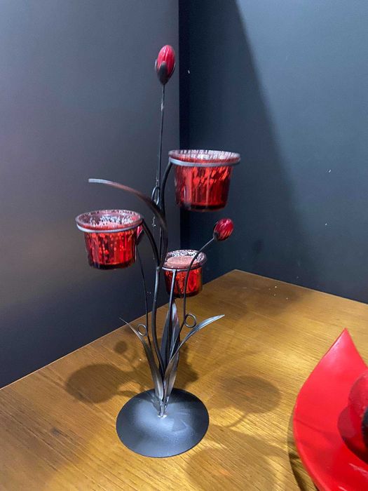 12 Peças de Decoração Vermelhas