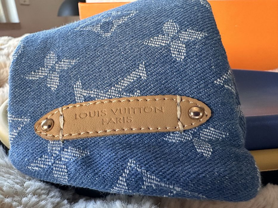 Chinelos Louis Vuitton Denim Monogram – NOVOS, tamanho 38