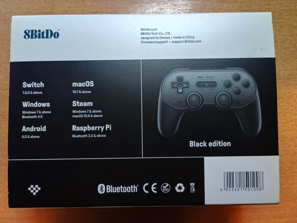 Bluetooth геймпад 8BitDo SN30 Pro+ Black Edition