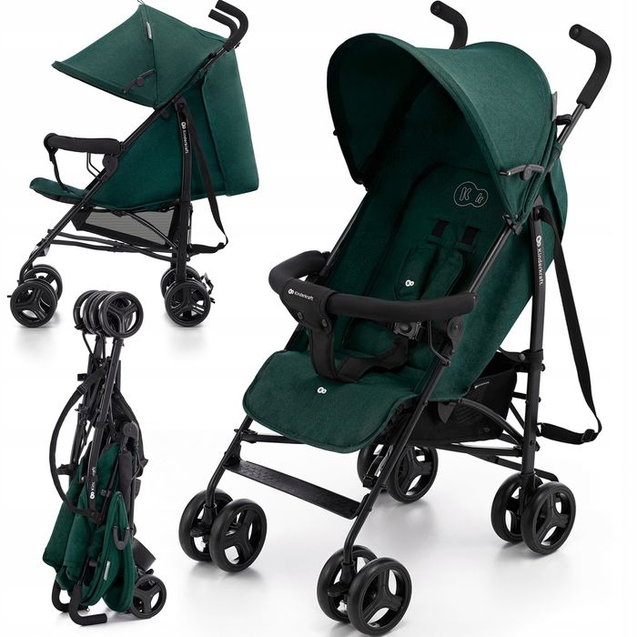 kinderkraft tik lekki wózek spacerowy parasolka zielony