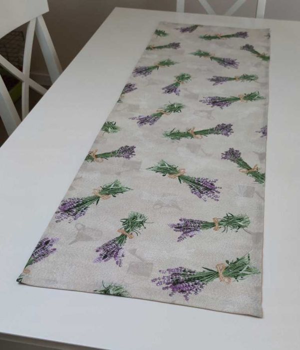bieżnik kwiaty 270 x 40 cm serweta