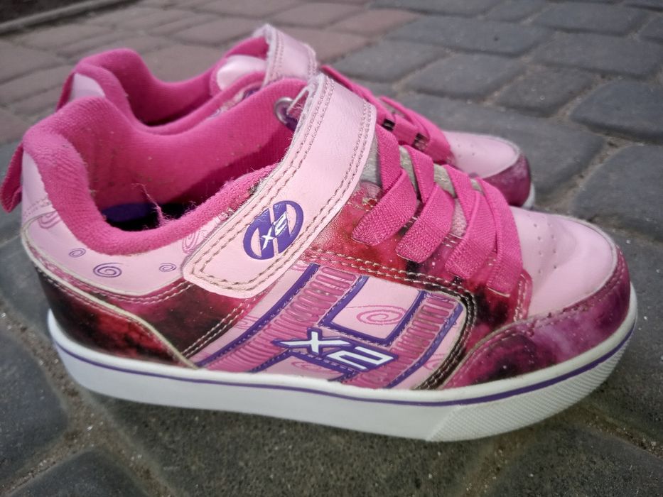 Роликовые кроссовки 32 р.Хилис Heelys для девочки светятся
