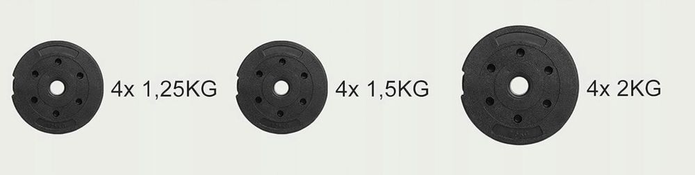 Nowe 20 kg regulowane hantle sztanga gryf talerze ciężarki