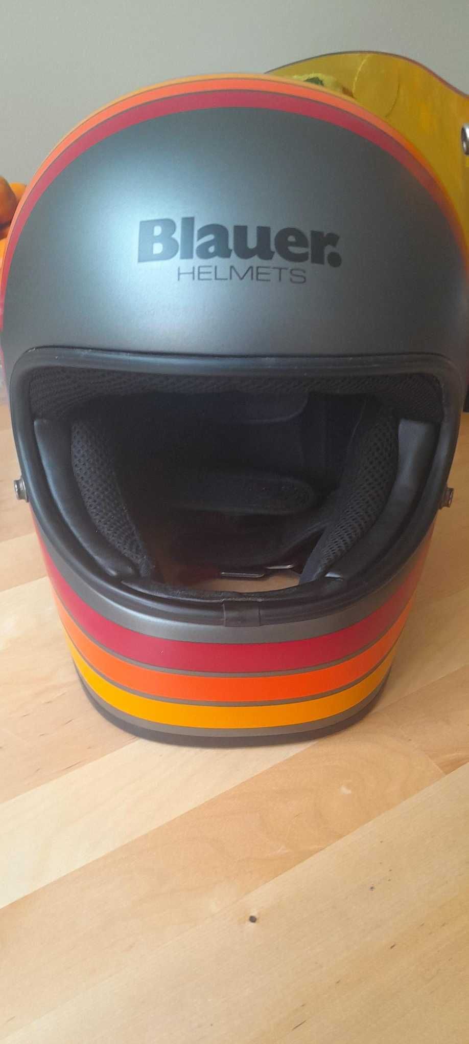 Capacete mota retro HT BLAUER 80`s - Cafe Racer ou Chopper