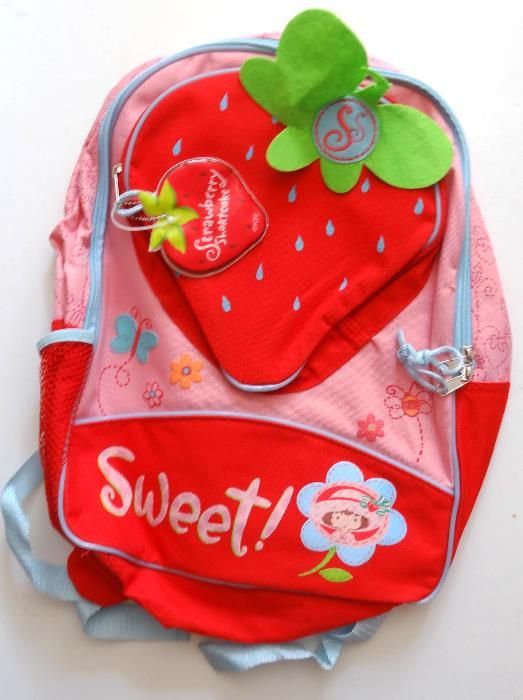 Новый Детский школьный рюкзак для девочки Strawberry Shortcake
