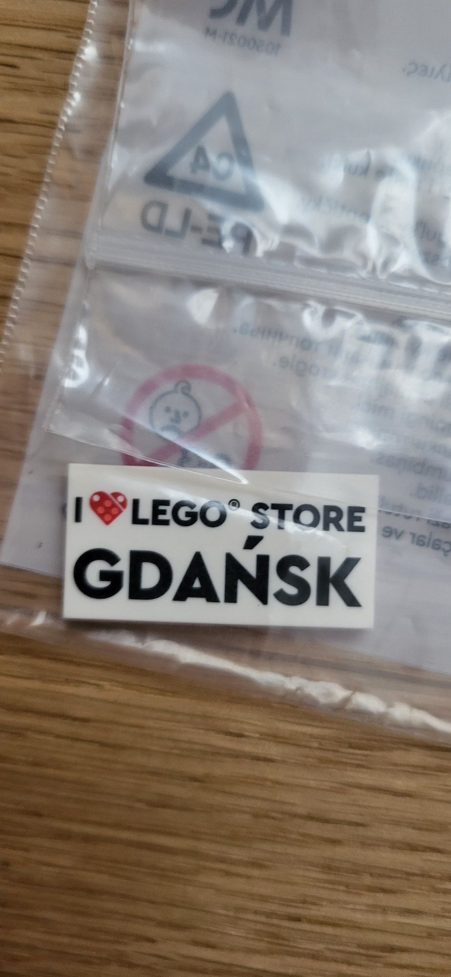 Klocek-I love Lego store Gdańsk-tile 2×4