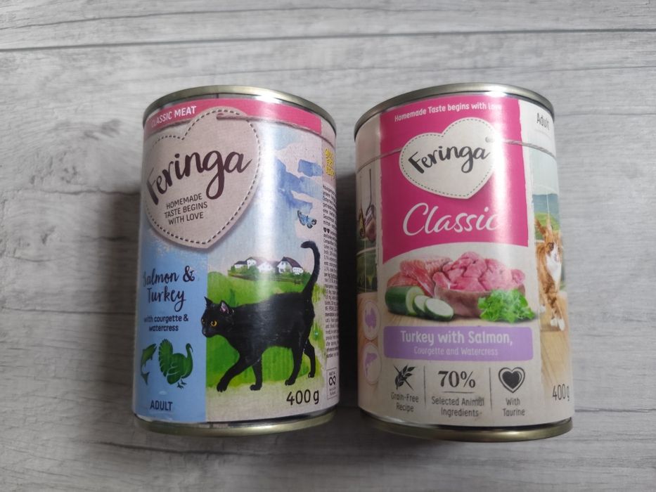 Karma mokra Feringa dla kota indyk łosoś Classic Meat 400g Puszka