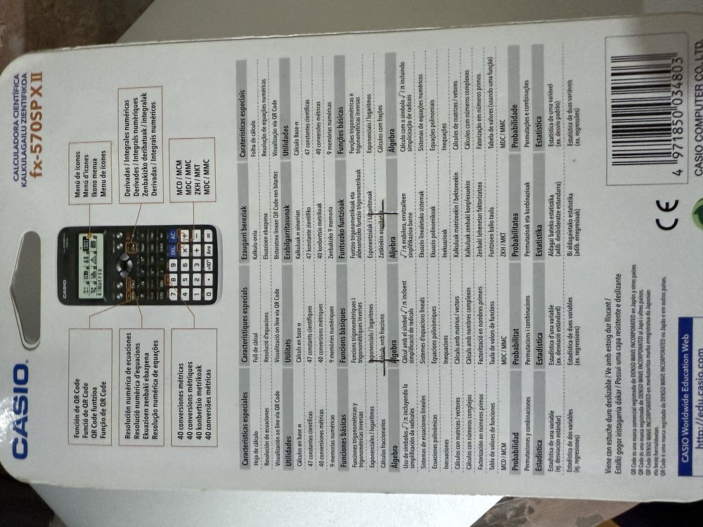 Calculadora científica fx-570SP X II