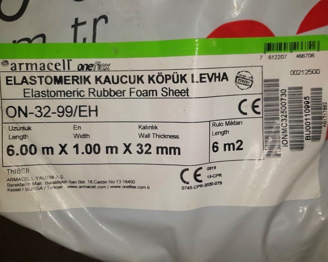 Звукотеплоизоляция каучуковая