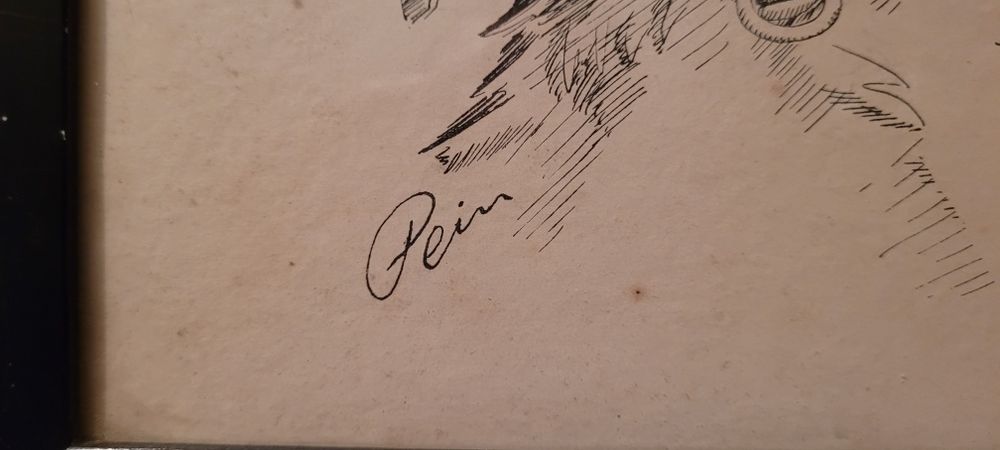 Stary obrazek 29x23 cm.