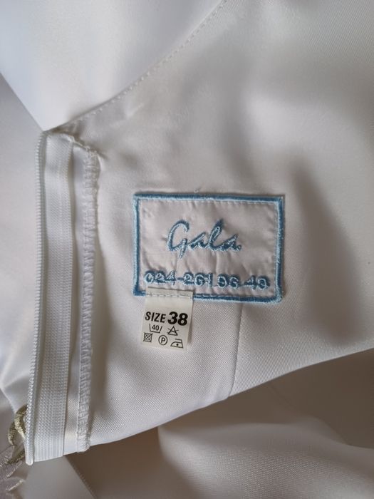 Suknia ślubna Gala długa, krótki rękaw
