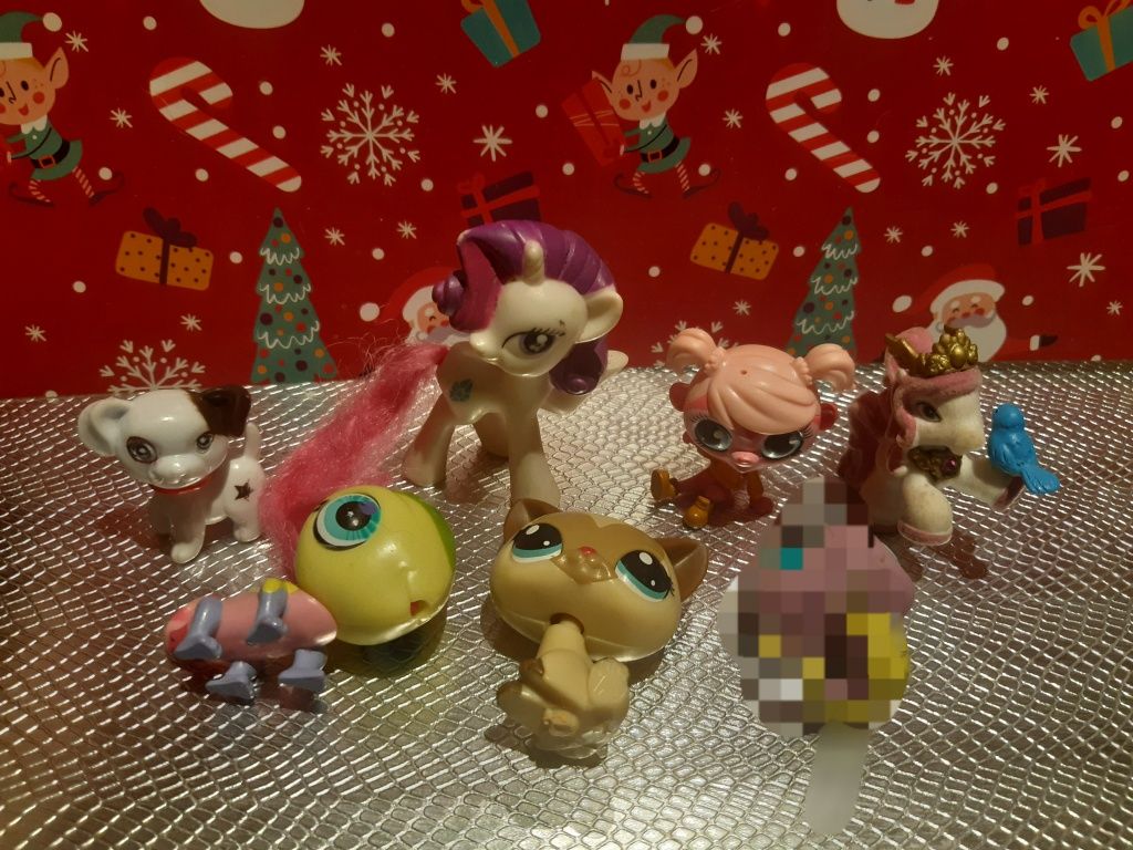 littlest pet shop LPS zestaw figurki my little pony koniki