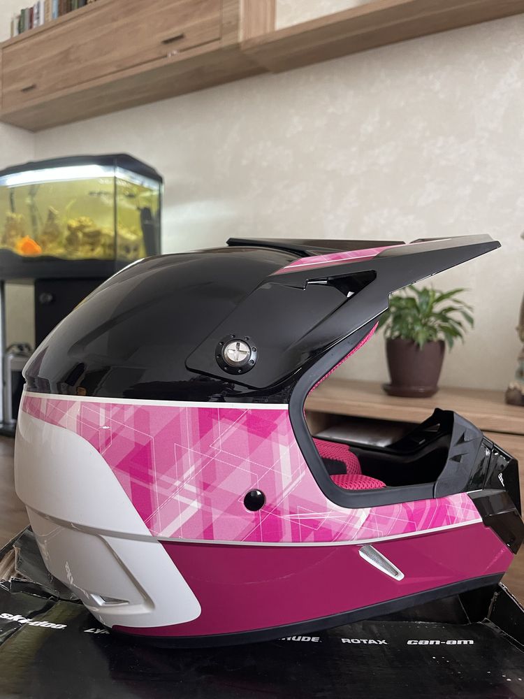 Продам новий мотошолом BRP Enduro, рожевий (оригінал)