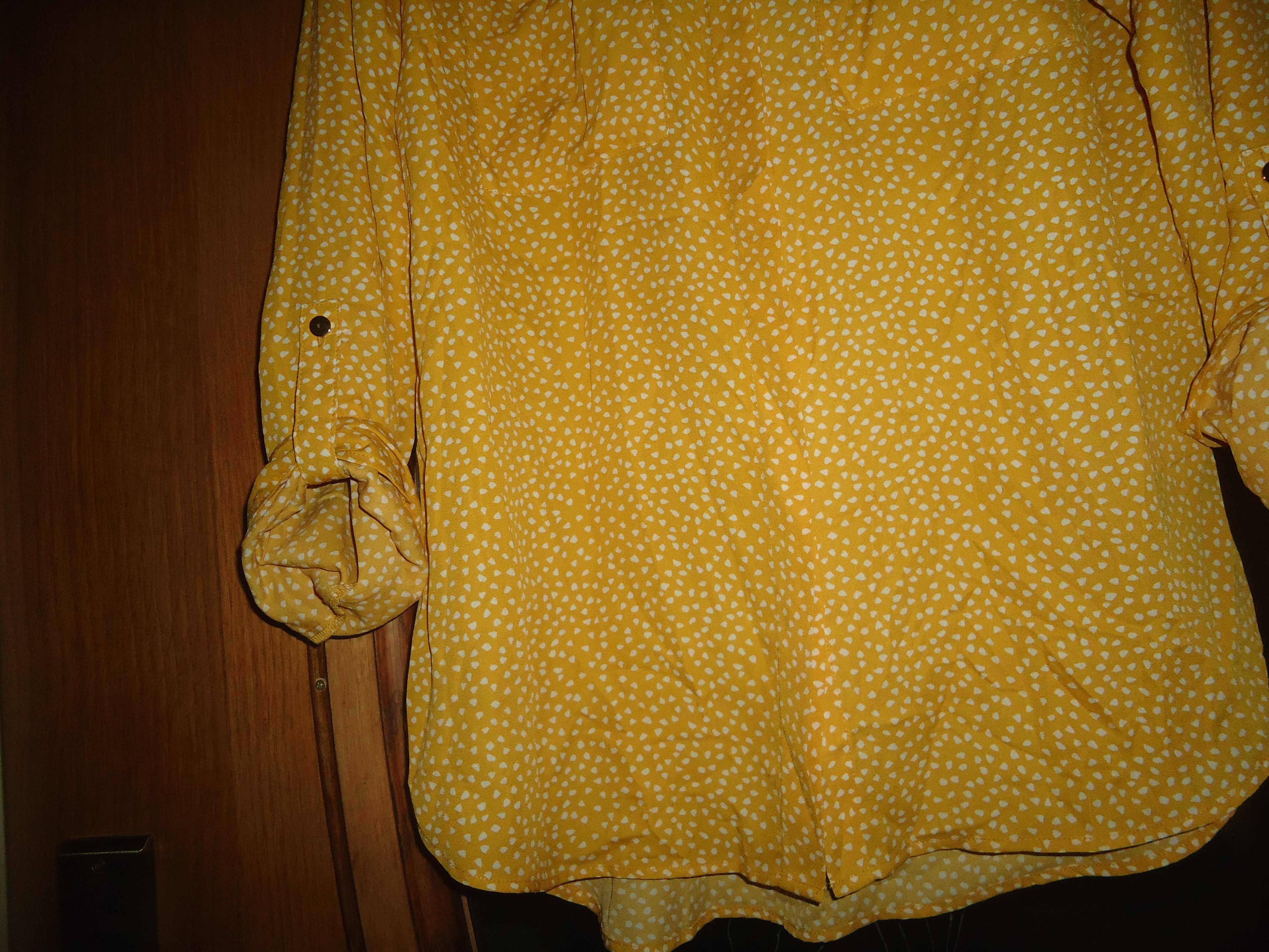 Koszula Bluzka F&F w kolorze musztardowo-żółtym Rozmiar 36 S