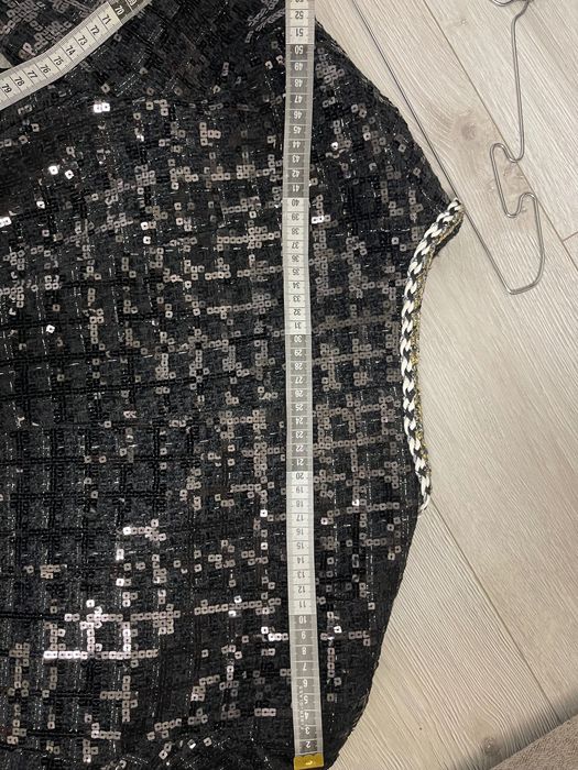 Твідовий жакет CHANEL з біркою в паєтку розміру s