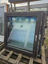 OKNA Plastikowe PCV 123x133cm 4 sztuki okno brązowe