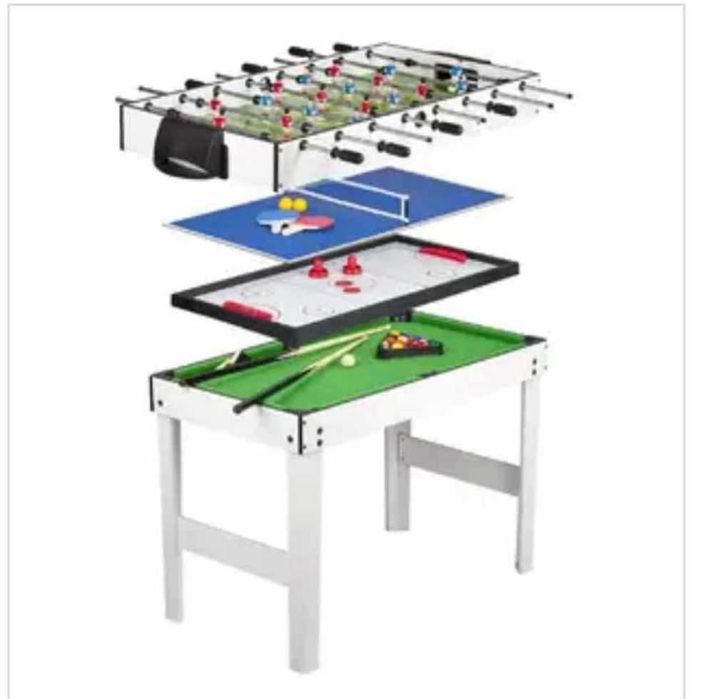 Stół 4w1 Piłkarżyki Pink Pong Bilard dla Dzieci