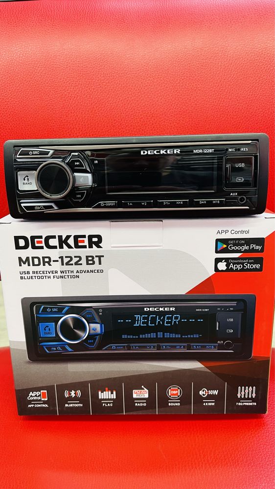 Магнітола DECKER MDR-122BT/Потужна процесорна автомагнітола DSP
