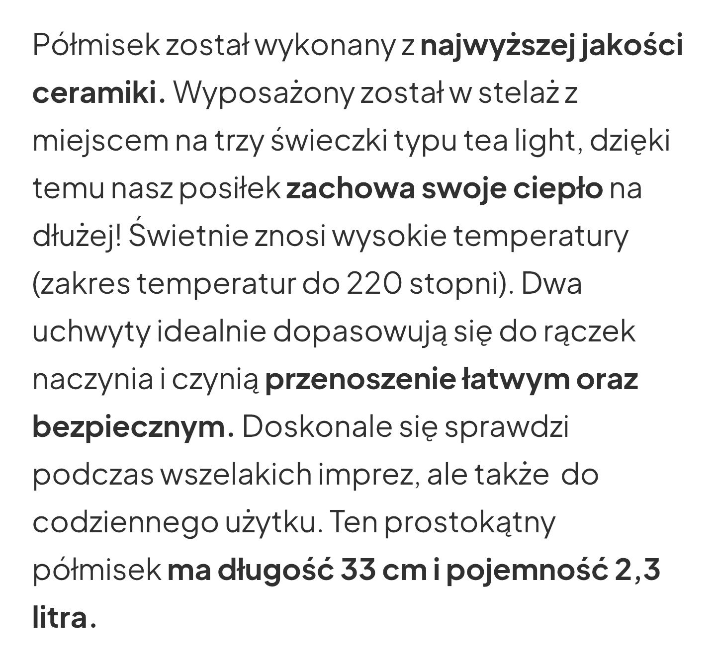 Półmisek z podgrzewaczem