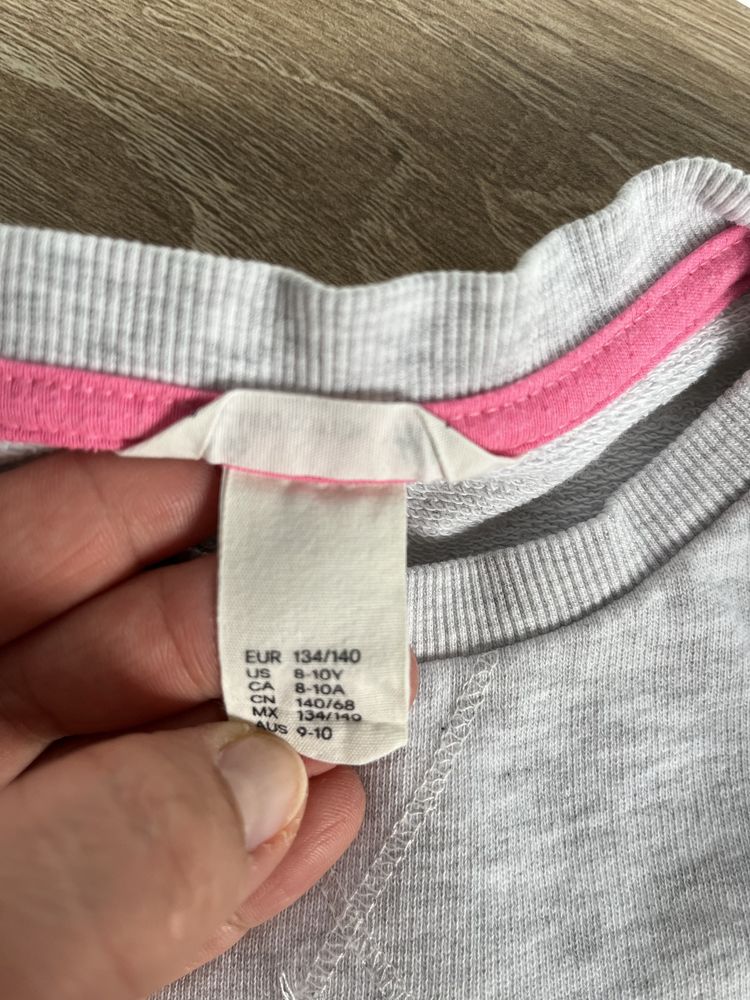 3 bluzy + spodnie z dziurami 7-9 latek 128-134 H&M