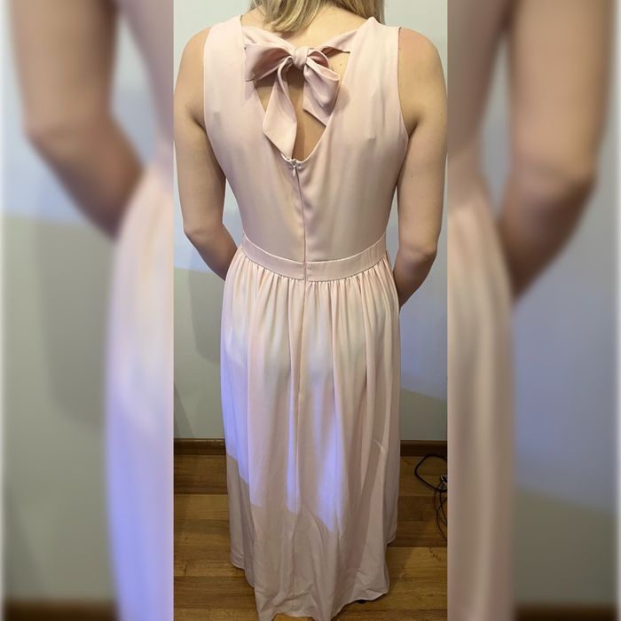 Sukienka maxi pudrowy róż