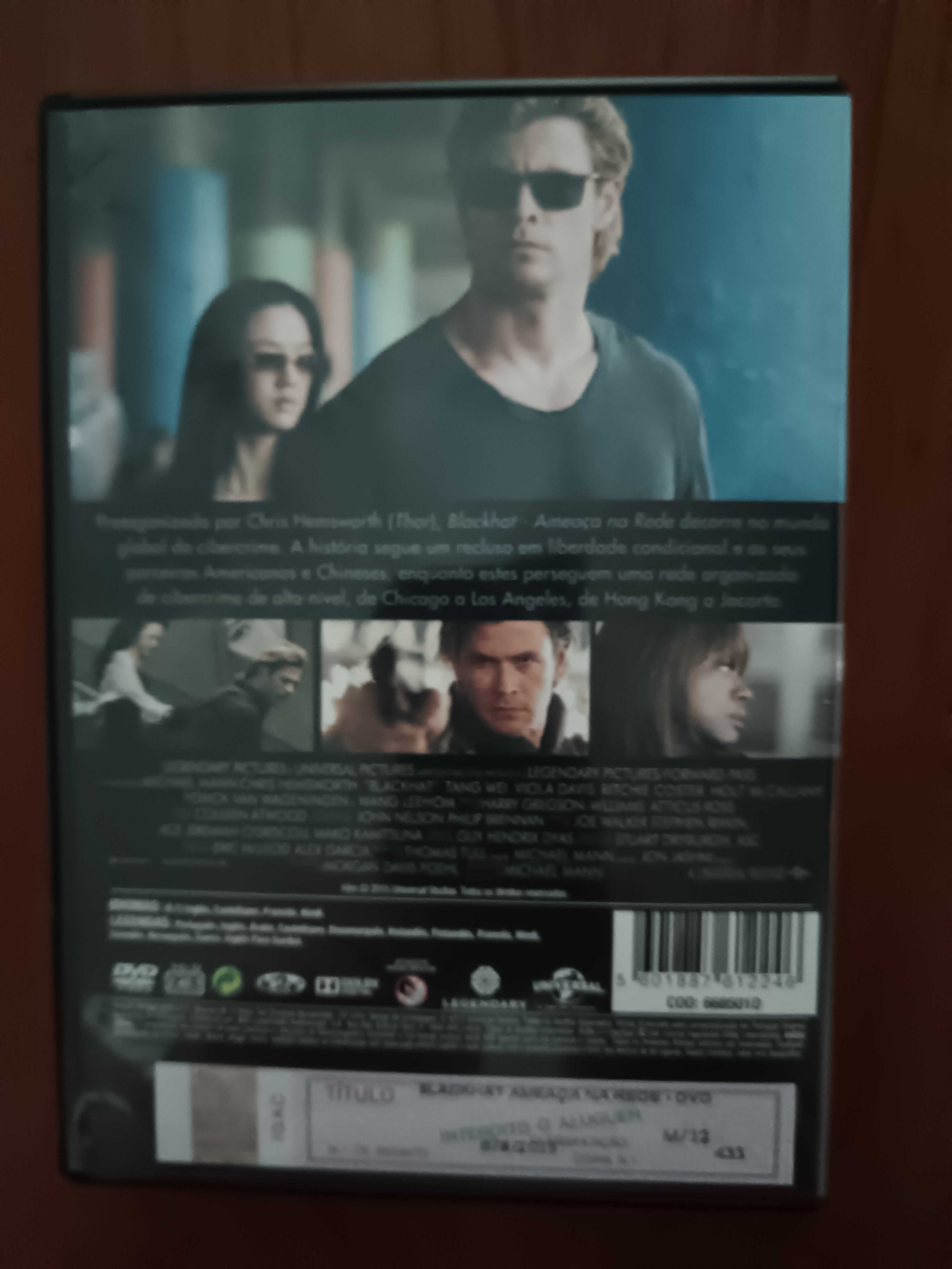 filme dvd original - blackhat - ameaça na rede