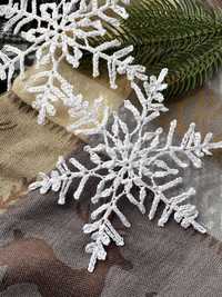 Сніжинки, новорічний декор, на ялинку, снежинки, новогодние игрушки