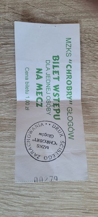 Bilet kolekcjonerski CHROBRY Głogów