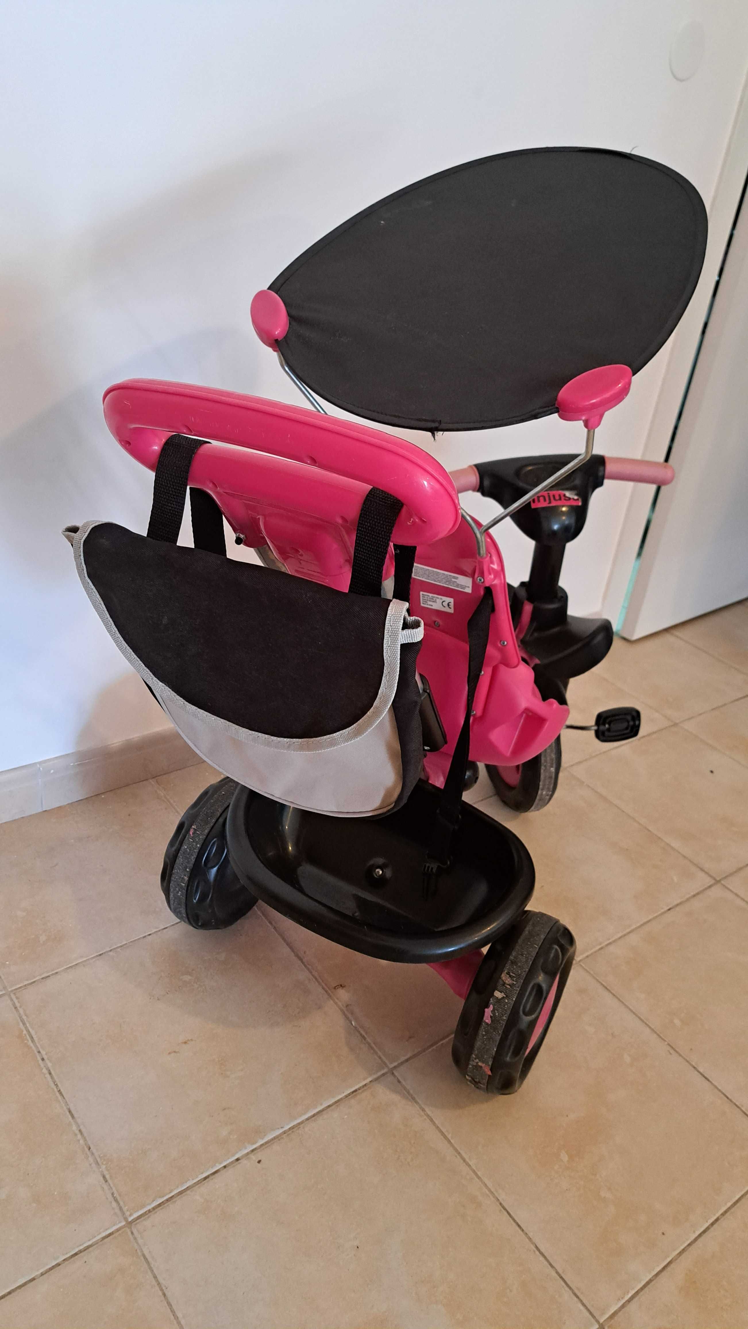 Triciclo Evolutivo Injusa rosa e preto