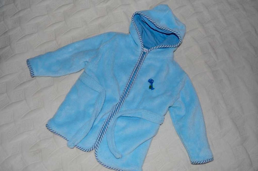 Халат на хлопчика,флісовий ,світло-голубий