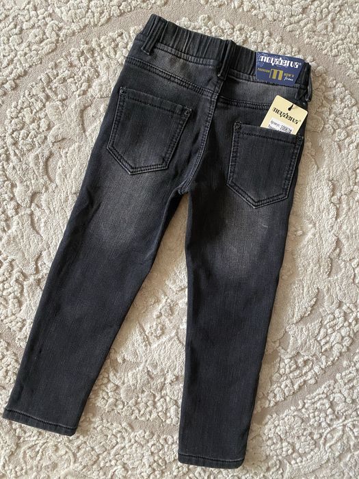 Дитячі зимові чорні джинси на хлопчика/мальчика/фліс 98-128