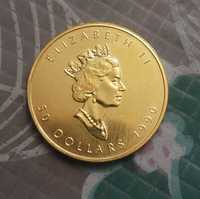 Продам золоту монету "Канадський кленовий лист" 31.1 грам