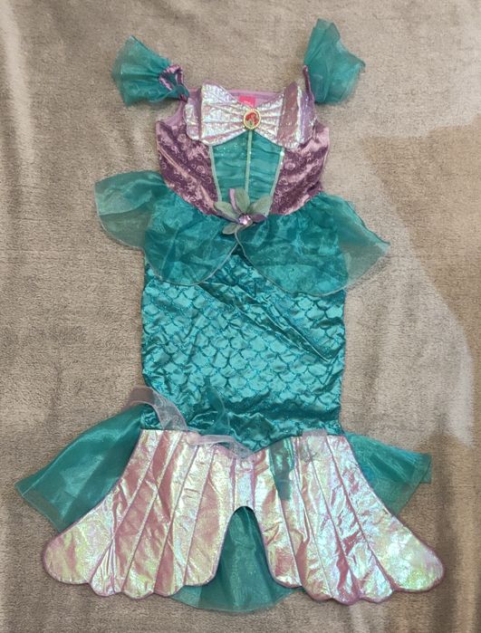 Disney strój karnawałowy przebranie syrenka Arielka  7-8 lat