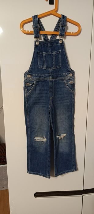 Spodnie ogrodniczki jeansowe,jeansy Hm r. 110