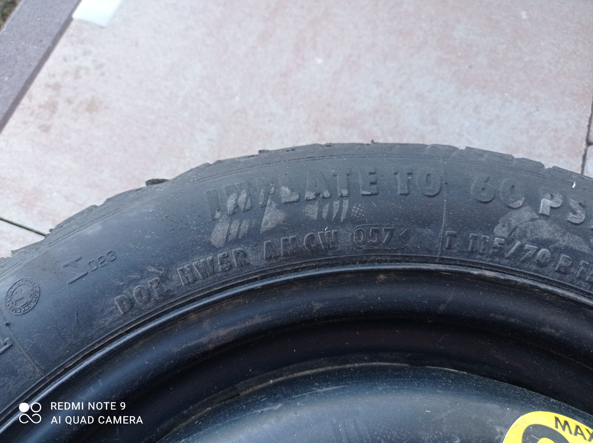 Koło dojazdowe opel corsa