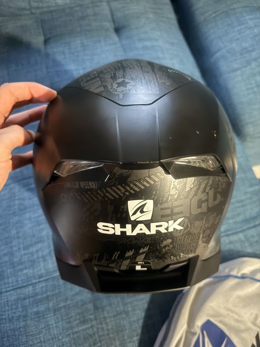 Capacete de moto shark, com luses e saco do capecete