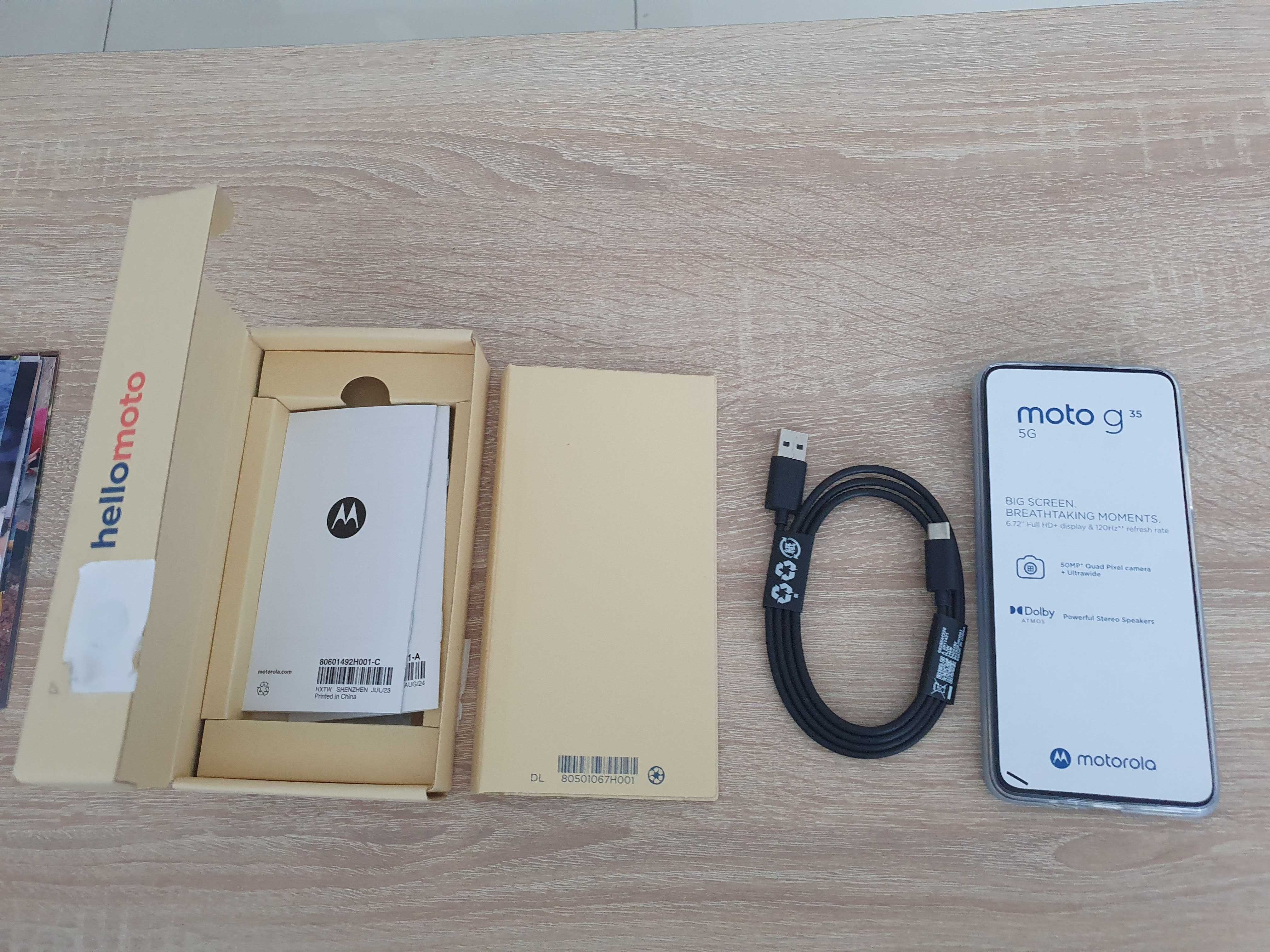 Nowa Motorola Moto G 35 8/128 5G zielona, cały zestaw + gwarancja