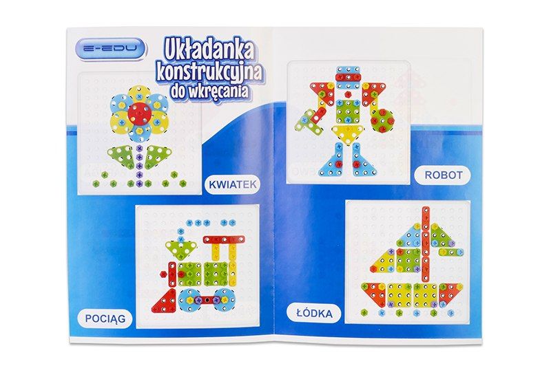 Układanka konstrukcyjna do wkręcania mozaika edu
