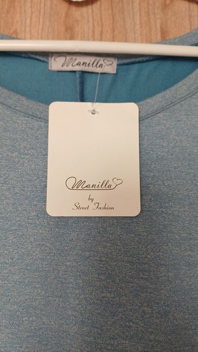 Sukienka maxi, owersize z bawełny ,niebieska .