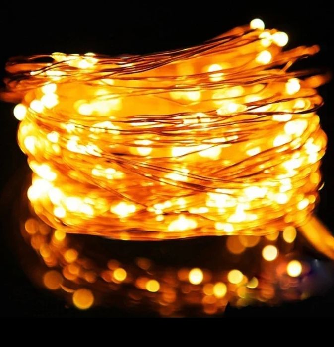 Гірлянда роса 10 метрів usb, гірлянда-штора 3х3